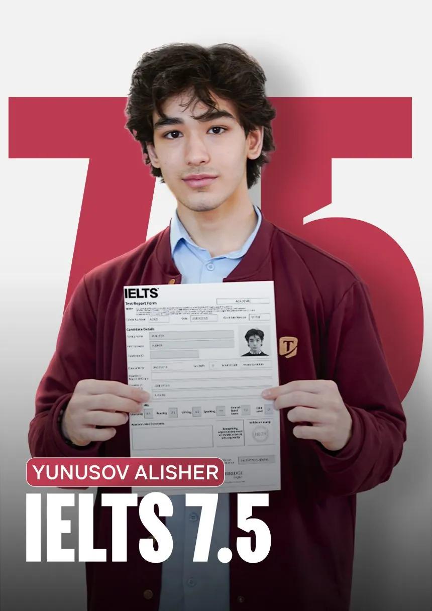 Юнусов Алишер — IELTS 7,5