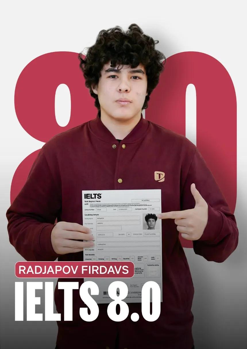 Раджапов Фирдавс — IELTS 8