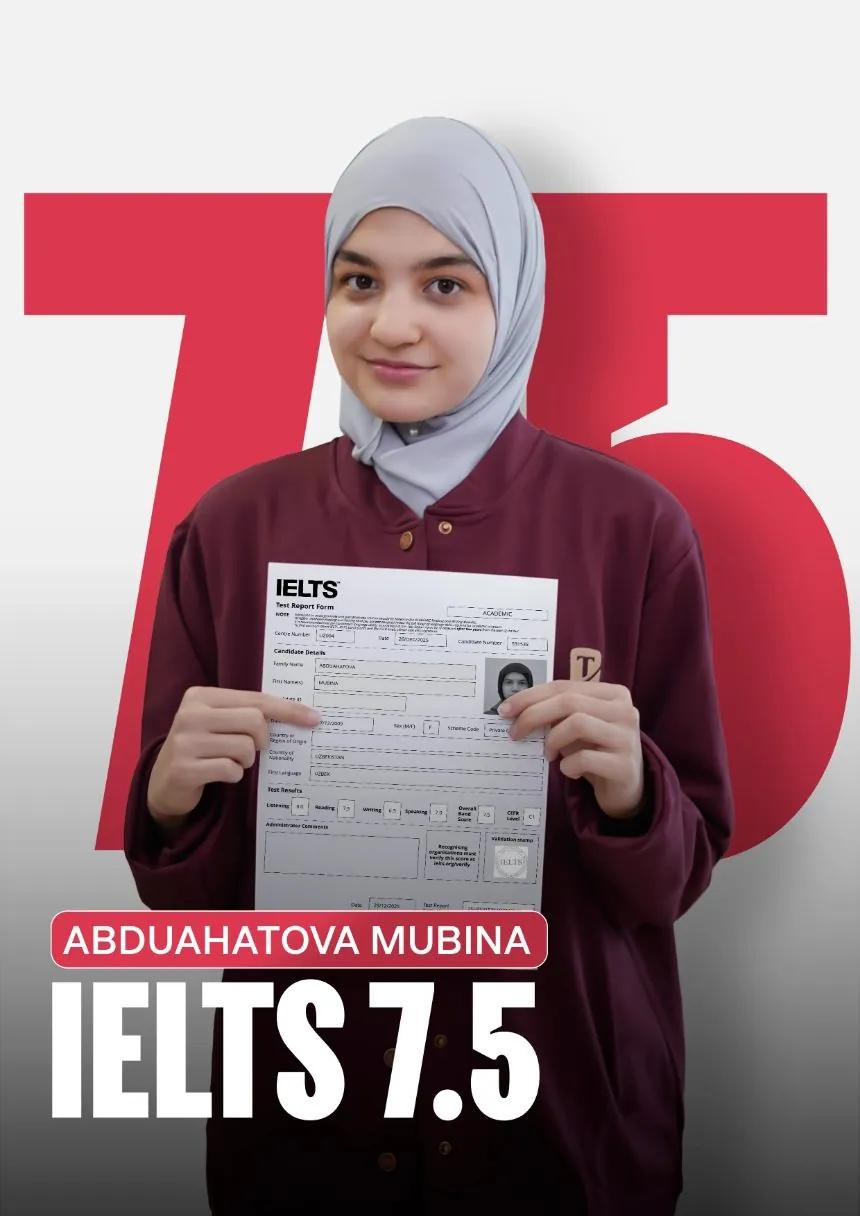 Абдуахатова Мубина — IELTS 7,5